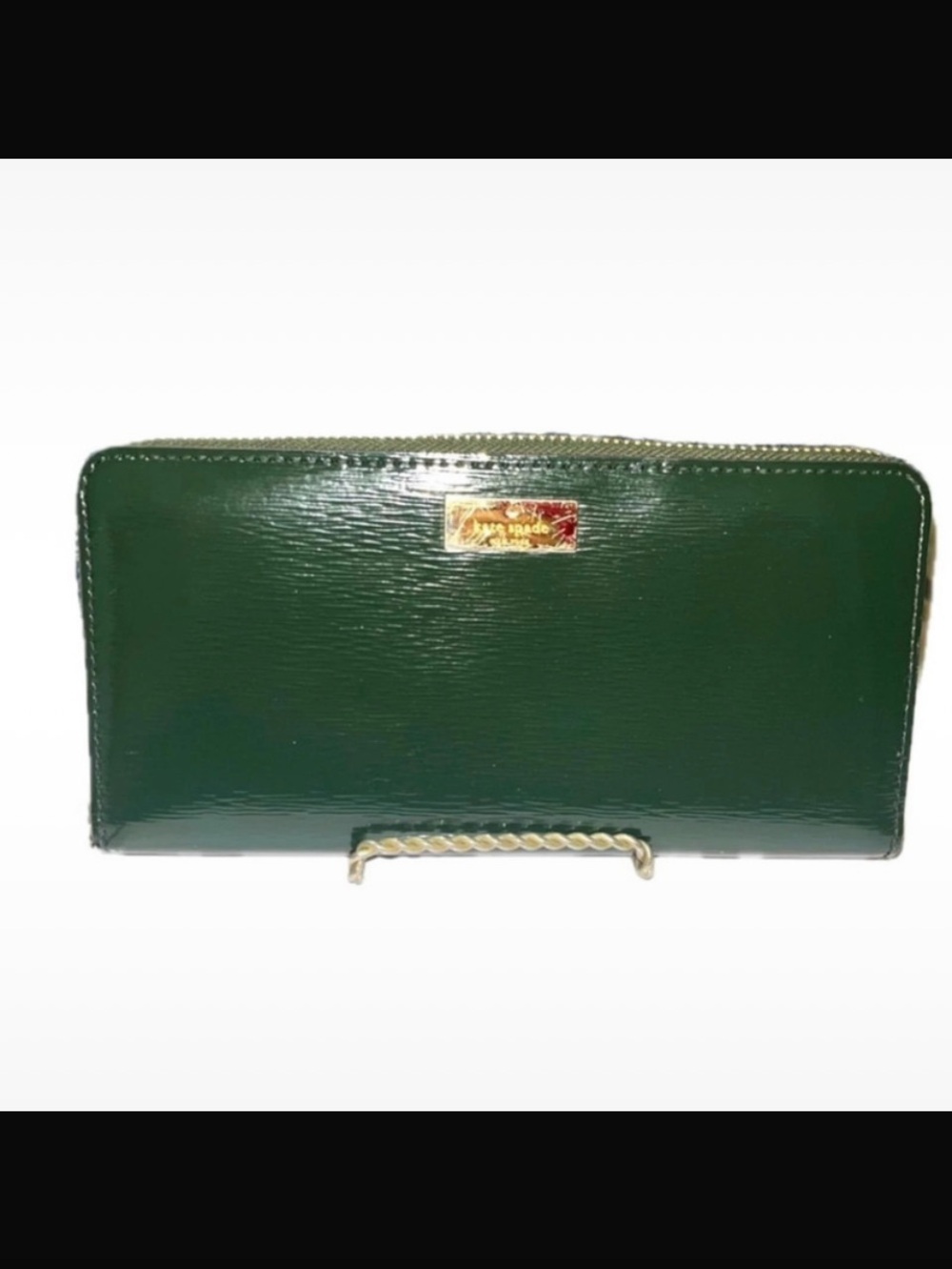 Kate Spade Bixby Place Neda
Patent Leather Zip Around Wallet, Spruce Green